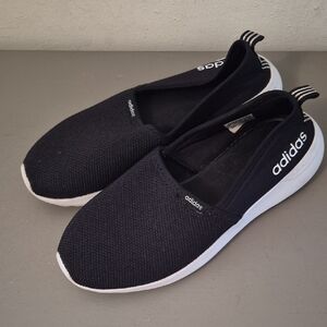 Adidas Black and White Slip-On Shoes